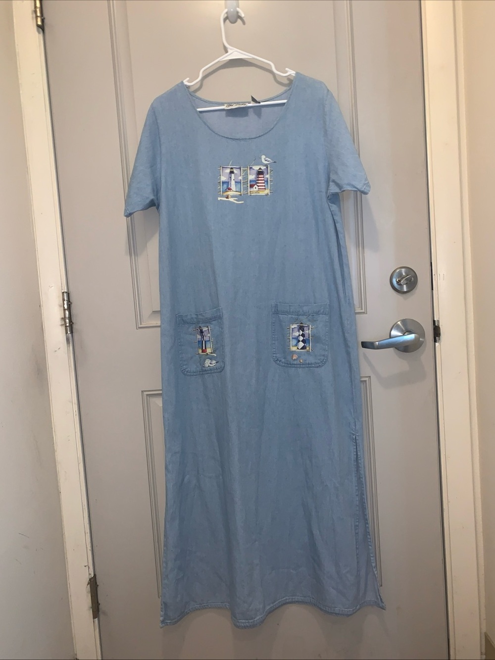 VTG Get Lucky Women’s 100%Cotton Lighthouse Dress Size M - Picture 1 of 11